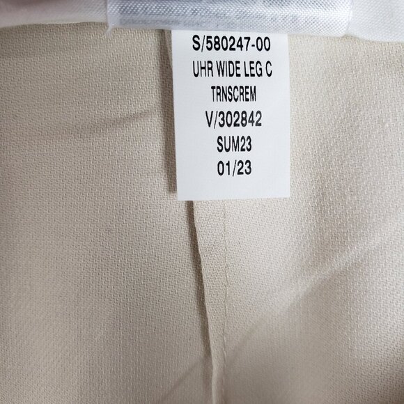 Banana Republic Cruise Cropped Pant NWT Cream Khaki Wide Leg Trousers Size 18L - Picture 9 of 9
